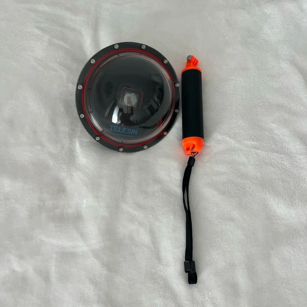 Telesin Dome Port with Orange Handle